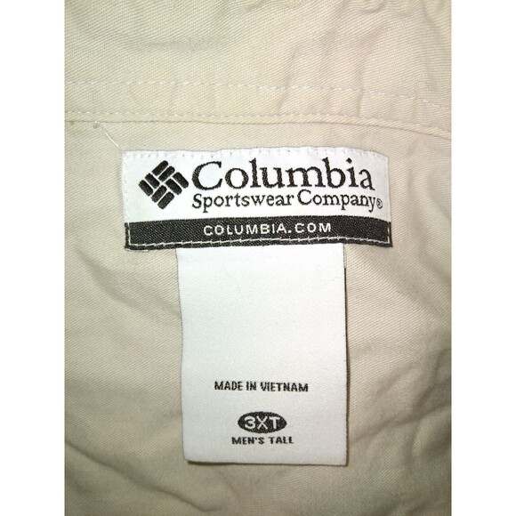 Columbia Mens Sz 3XT Mens Tall Brown  Plaid Flannel Shirt Long Sleeve Button - Picture 5 of 8